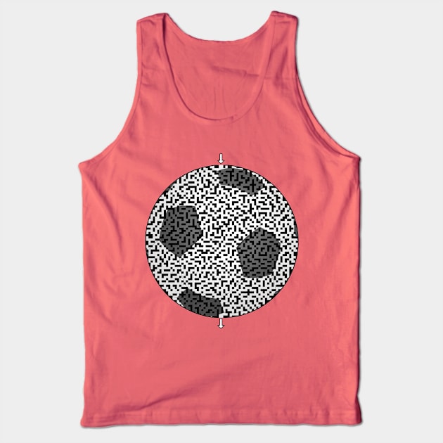 Soccer Ball Shaped Maze & Labyrinth Tank Top by gorff